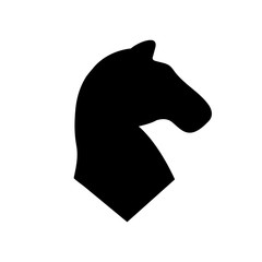 Horse head icon, logo on white background