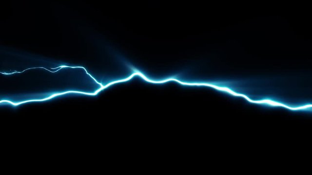Action Comic Power Thunder Strikes Fx Loop/
Animation of a blue comic manga dynamic distorted electric rays twitching on black background background