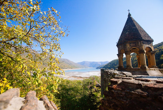 Ananuri Castle with Church on the bank of lake, Georgia
