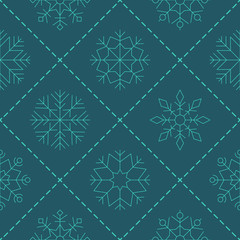 Seamless pattern with snowflakes for your design