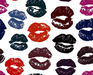 Lips and Kisses Repeat Pattern