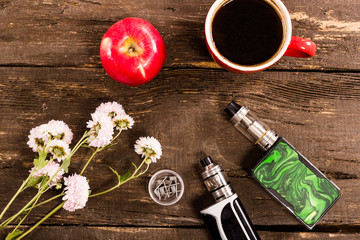Still life with vape devices