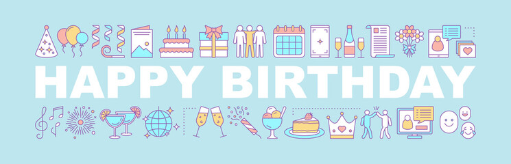 Birthday party word concepts banner