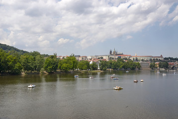 view of the river in prague