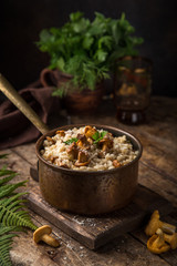chanterelle mushroom risotto