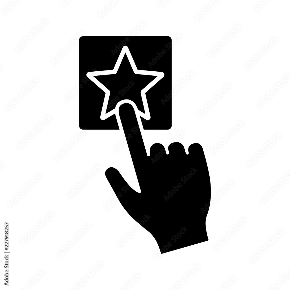 Poster add to favorite button click glyph icon