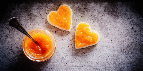 Aprikosen Marmelade im Banner Format