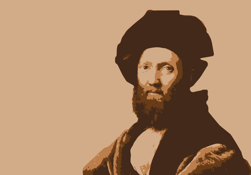 Portrait de Raphaël, célèbre peintre italien de la renaissance