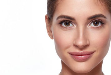 Fototapeta premium Beautiful woman skin care healthy concept beauty portrait.