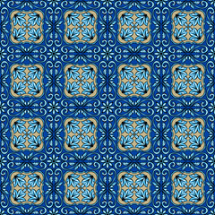 Portuguese azulejo ceramic tile pattern.
