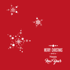 Schneeflocken als Sterne Merry Christmas