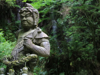 Fototapeta na wymiar 男性の石像　大分県　日本　