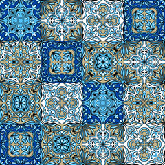 Portuguese azulejo ceramic tile pattern.