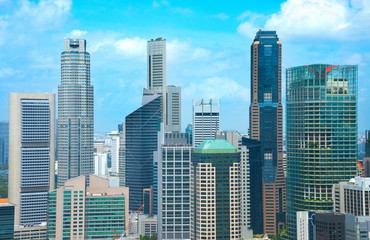 Obraz na płótnie Canvas Singapore business financial downtown