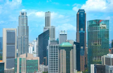 Foto op Plexiglas Singapore business financial downtown © joyt