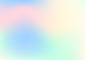 Gradient mesh abstract background. Liquid holographic backdrop with gradient mesh. 90s, 80s retro style. Pearlescent graphic template for brochure, banner, wallpaper, mobile screen.