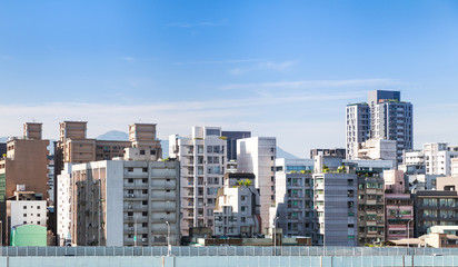 Taipei city, skyline with modern living houses