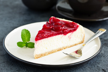 Cheesecake with Cherry Jelly.