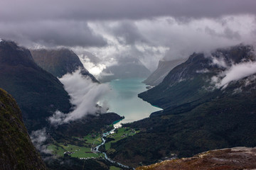 Fototapeta na wymiar Fjords view