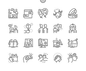 Friendship Well-crafted Pixel Perfect Vector Thin Line Icons 30 2x Grid for Web Graphics and Apps. Simple Minimal Pictogram