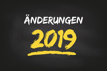 Änderungen 2019 Kreidetafel gelb