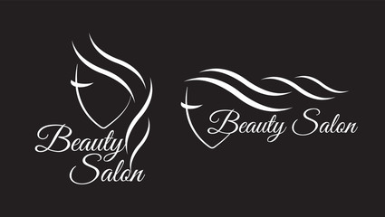 Logo template for hair salon, beauty salon, cosmetic procedures, spa center. Beauty logo for hair salon