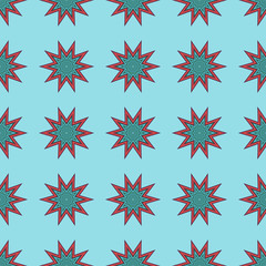 Seamless pattern with geometric shapes , colorful illustration