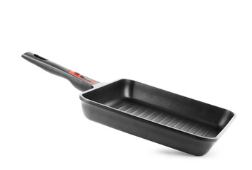 Grill pan isolated on white background