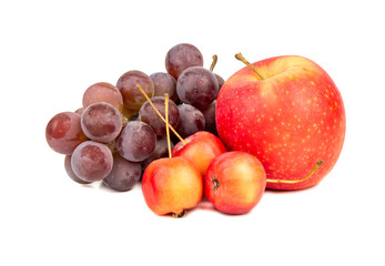 Apples with grapes
