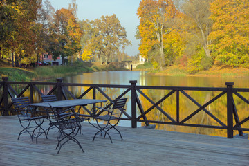 The calming autumn landscape