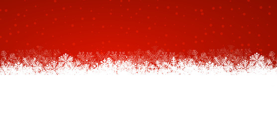 red snowy background panorama