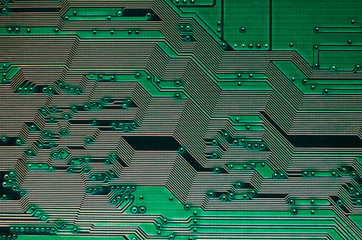 Electronic circuit board close up background texture