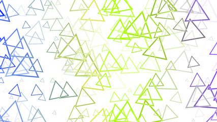Abstract background with various multicolored triangles. Big and small.