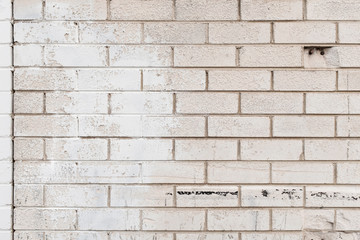 Light and grungy brick wall background with spray splatter. Brick wall background texture for designers.
