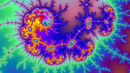 Fototapeta na wymiar digital universe abstract colorful background fractal high resolution