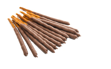chocolate covered sticks isolated