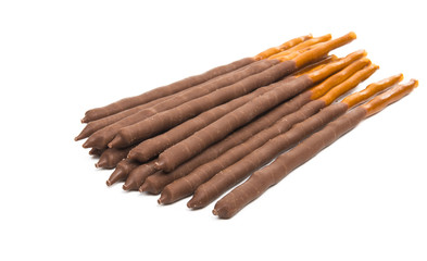 chocolate covered sticks isolated