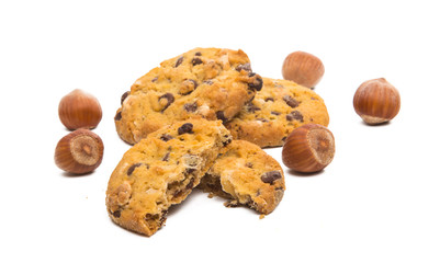 cookies with chocolate and nuts