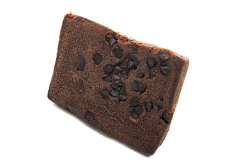 american chocolate cake brownie isolated