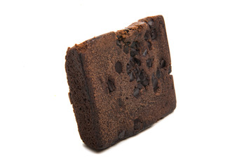 american chocolate cake brownie isolated