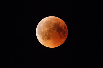 Obraz na płótnie Canvas Full bloody moon eclispse on black sky background