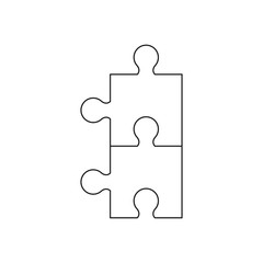 Puzzel of line icons good game skill