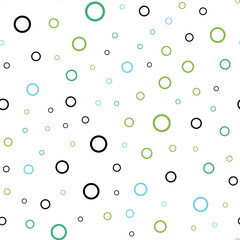Light Blue, Green vector seamless template with circles.