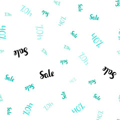 Light Green vector seamless template with 40% selling.