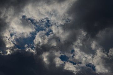 Naklejka na ściany i meble Blue sky with clouds. Nature background.
