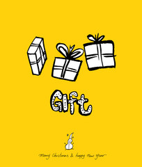 성탄절 / 손으로 그린 성탄전 카드