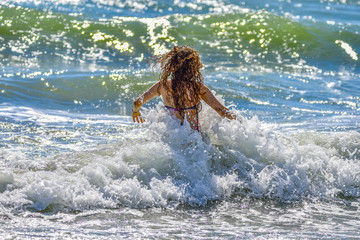 girl in the sea