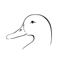 head of a canard outline vector icon