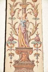 Obraz na płótnie Canvas Céramique de jeune femme à l'oiseau