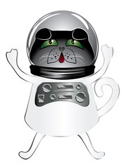 Black cat astronaut